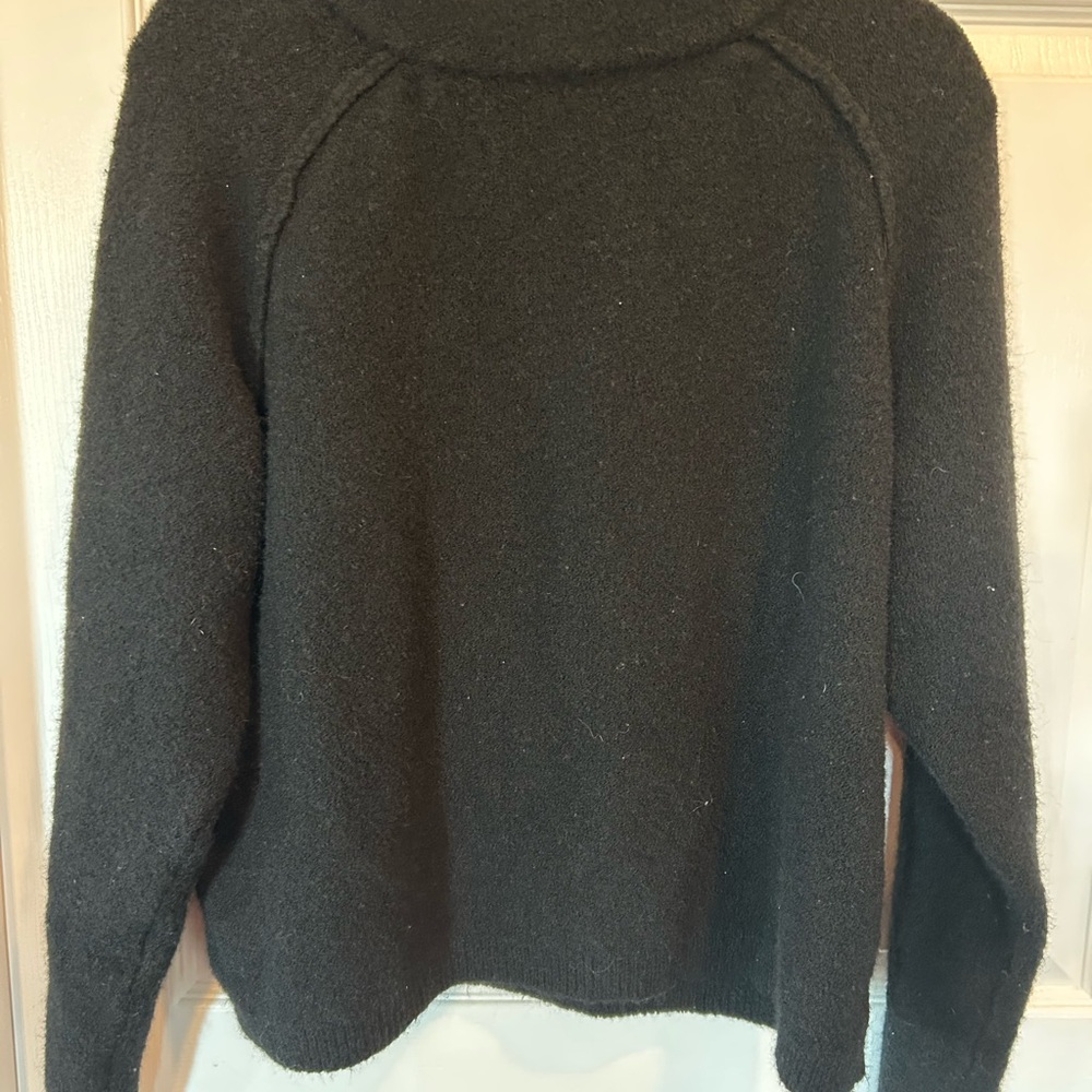 Free People Black Mock Neck Sweater Size S